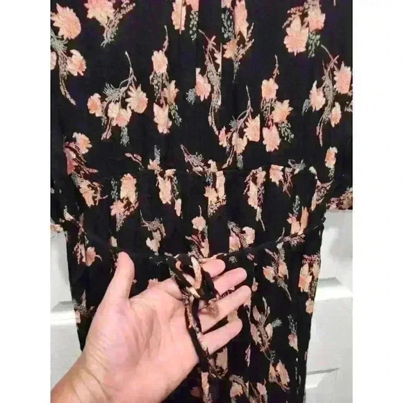 American Rag Black Rosebud High Low‎ Floral Dress Size 2X - Picture 4 of 9